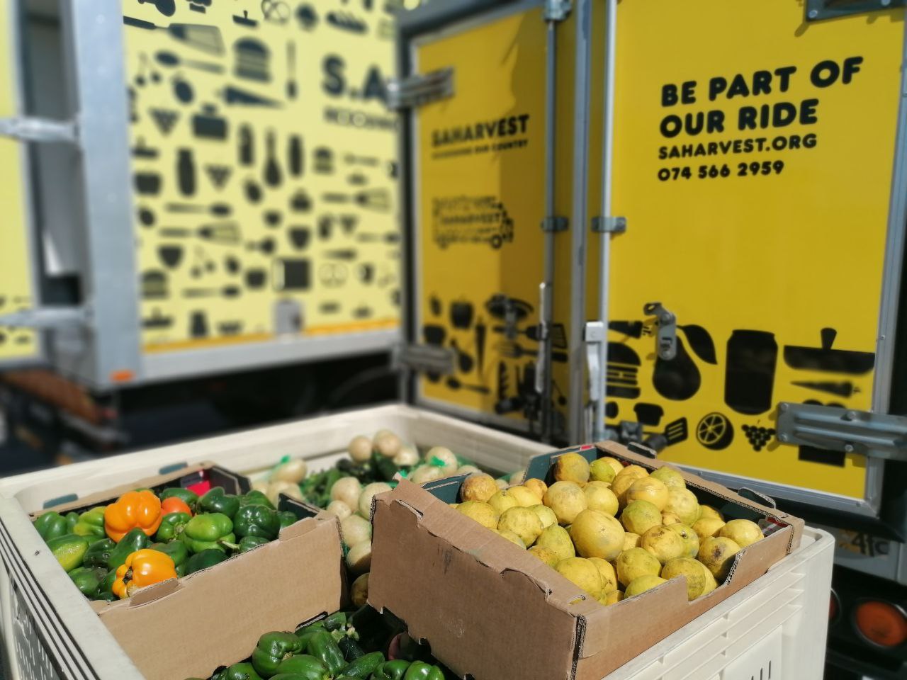 SA Harvest truck collecting fresh produce that would otherwise have gone to waste