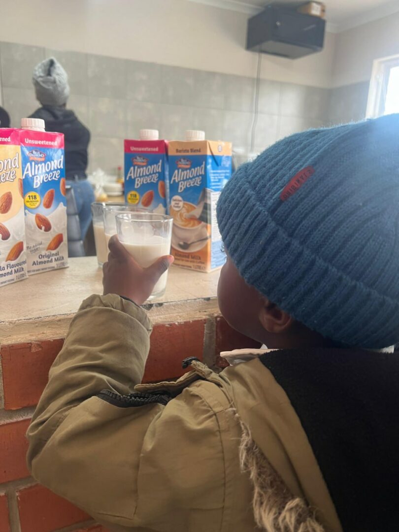 Donation of milk to a school in Missionvale, Eastern Cape