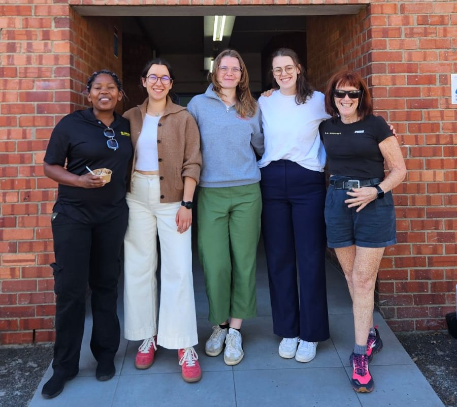 The Berlin team of students during a donor site visit with the SA Harvest staff.