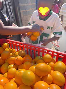 orange distribution at FSNCYD Community Kitchen, Alexandra, Johannesburg