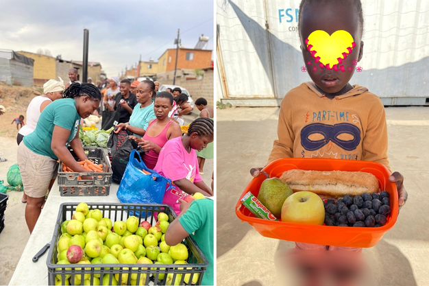 Surplus citrus rescued from farms and packhouses is redirected by SA Harvest to community kitchens in Alexandra, turning potential waste into nourishment and dignity.